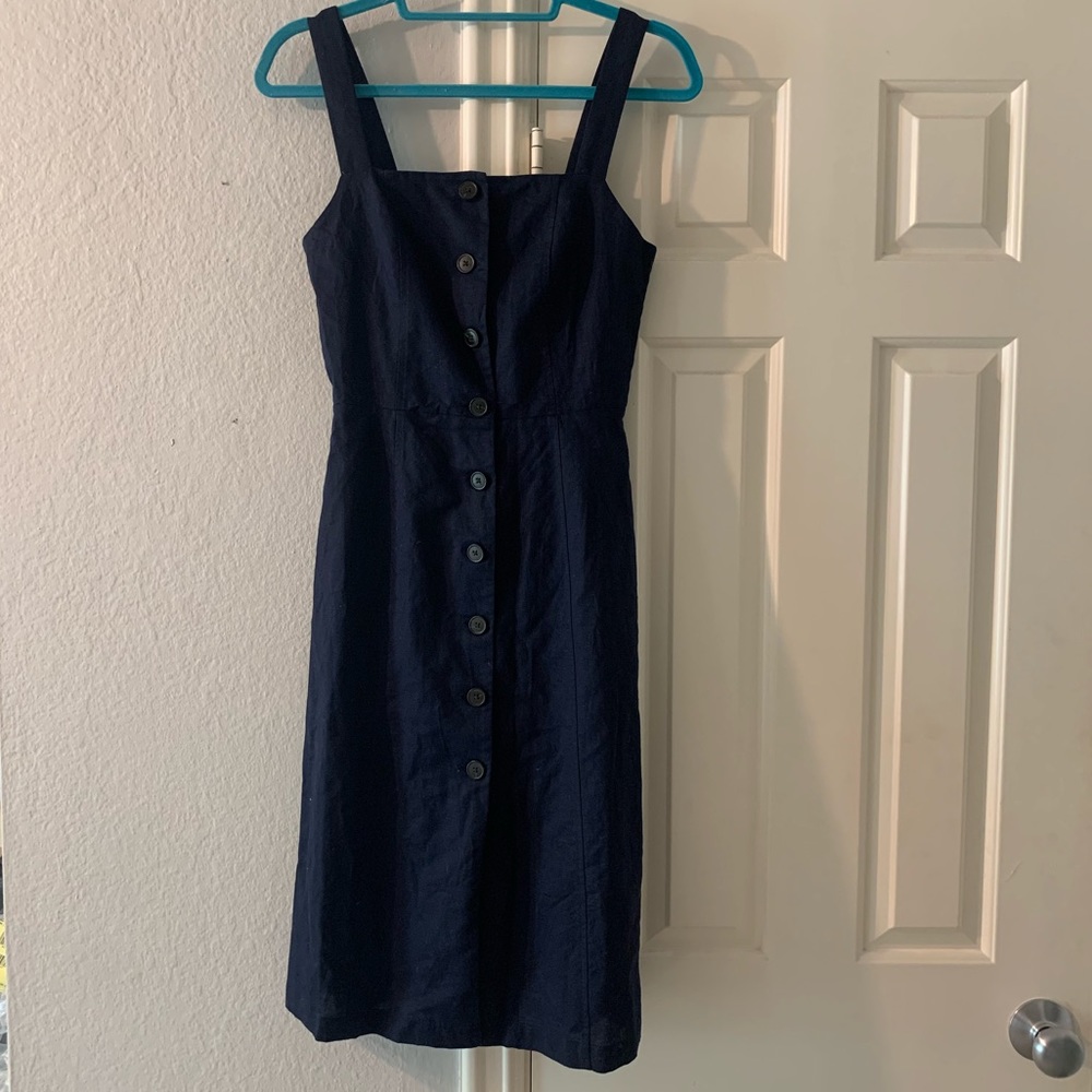 Gap, Cotton midi dress, 00, new with tags, fully lined, with pockets